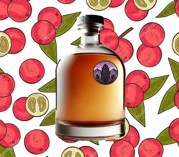 Vodka de Mashua negra con Ciruela y Camu camu