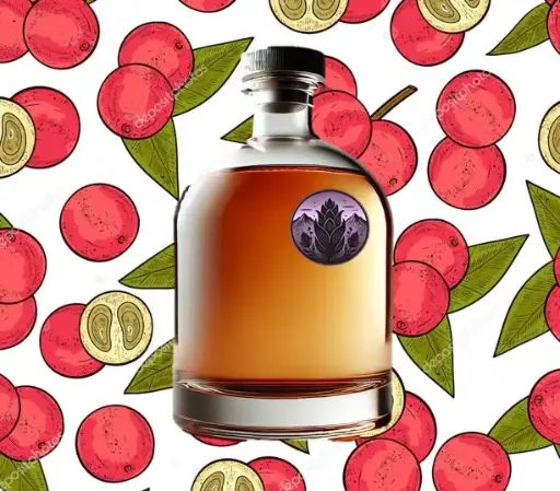 Vodka de Mashua negra con Ciruela y Camu camu