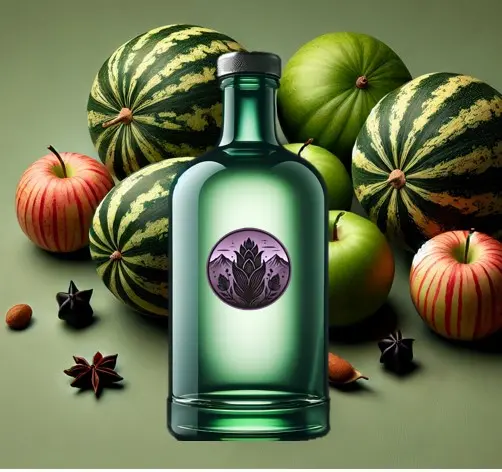 Vodka de Mashua negra con Sandía y Manzana